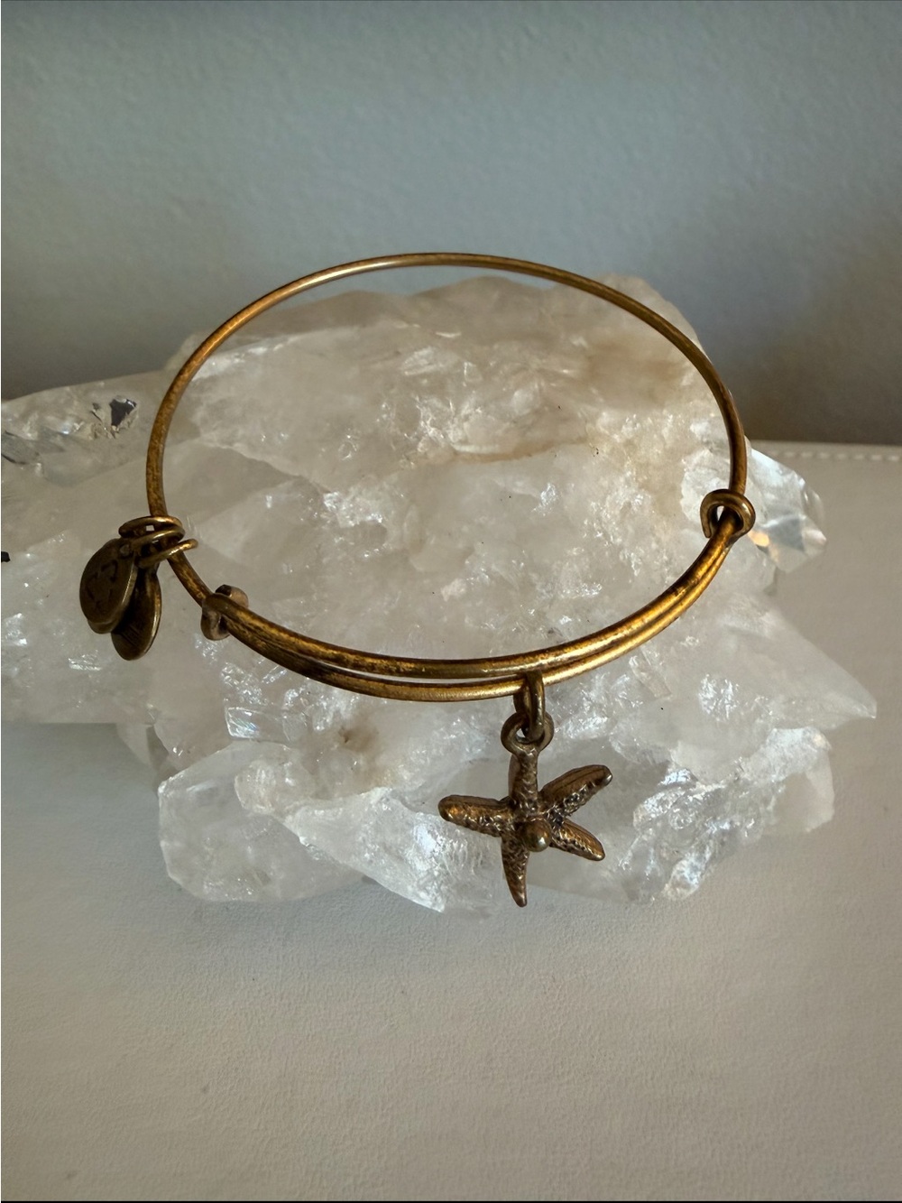 Alex and Ani Gold Starfish Charm Bangle Bracelet